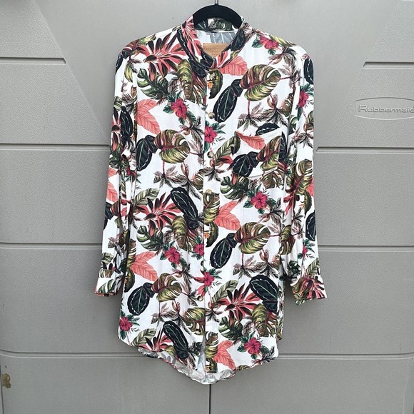 Boys + Arrows Jungle Botanical Print Tunic Shirt Sz XS/S - Picture 1 of 7
